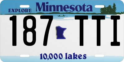 MN license plate 187TTI
