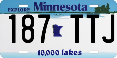 MN license plate 187TTJ