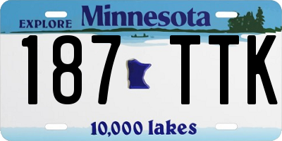 MN license plate 187TTK