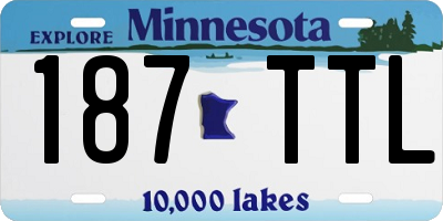 MN license plate 187TTL