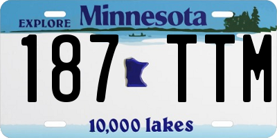 MN license plate 187TTM
