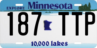 MN license plate 187TTP