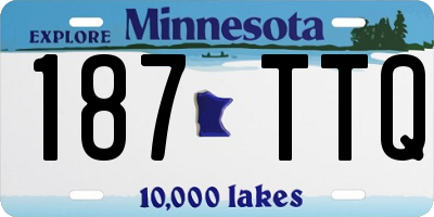 MN license plate 187TTQ
