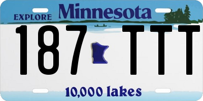 MN license plate 187TTT