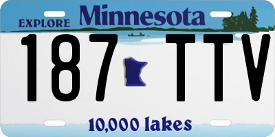 MN license plate 187TTV