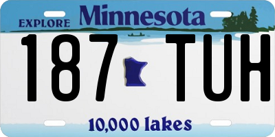 MN license plate 187TUH