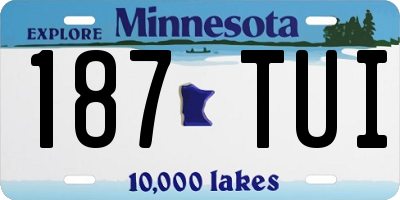MN license plate 187TUI