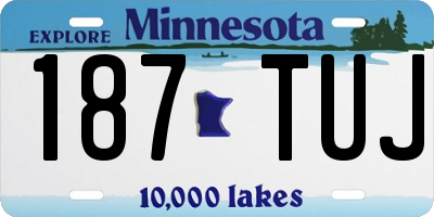 MN license plate 187TUJ