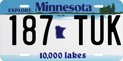 MN license plate 187TUK