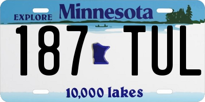 MN license plate 187TUL