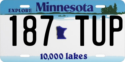 MN license plate 187TUP
