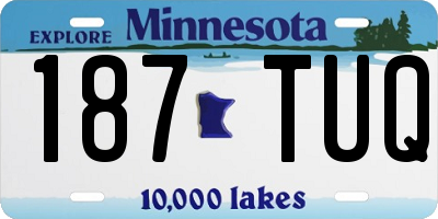 MN license plate 187TUQ