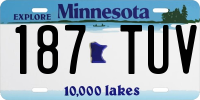 MN license plate 187TUV