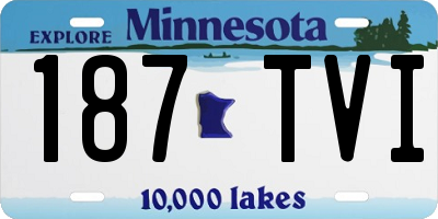 MN license plate 187TVI