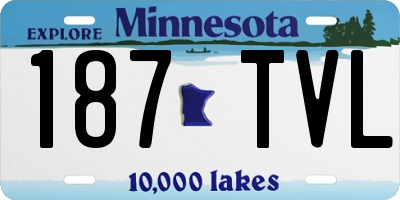 MN license plate 187TVL