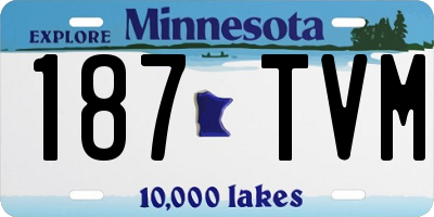 MN license plate 187TVM