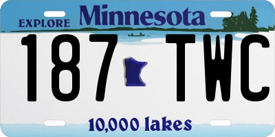 MN license plate 187TWC