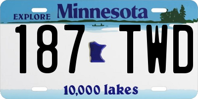 MN license plate 187TWD