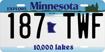 MN license plate 187TWF