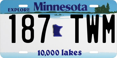 MN license plate 187TWM