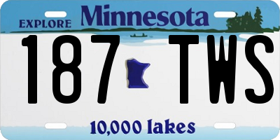 MN license plate 187TWS