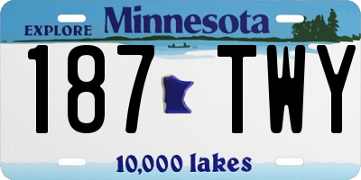 MN license plate 187TWY