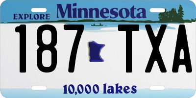 MN license plate 187TXA