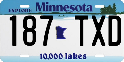 MN license plate 187TXD