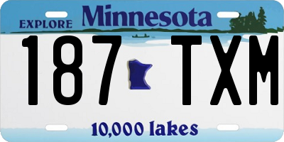 MN license plate 187TXM