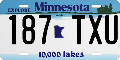 MN license plate 187TXU