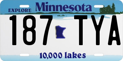 MN license plate 187TYA