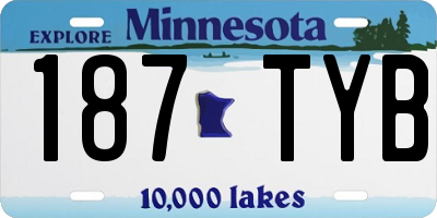 MN license plate 187TYB