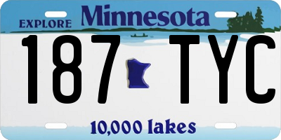 MN license plate 187TYC