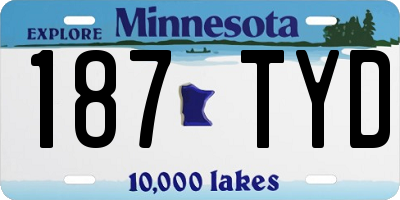 MN license plate 187TYD