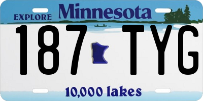 MN license plate 187TYG