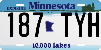 MN license plate 187TYH