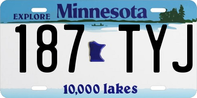 MN license plate 187TYJ