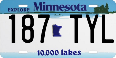 MN license plate 187TYL