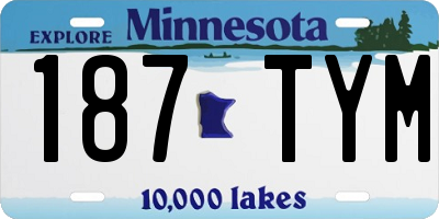 MN license plate 187TYM