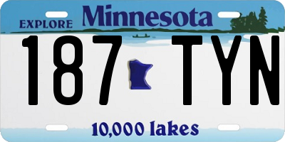 MN license plate 187TYN