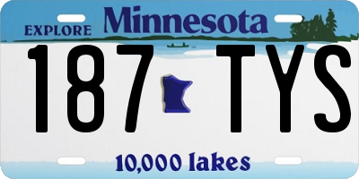 MN license plate 187TYS