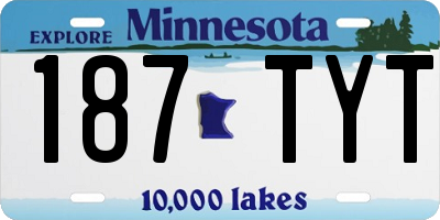 MN license plate 187TYT