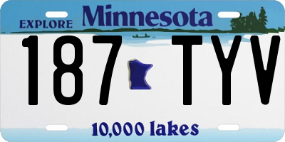 MN license plate 187TYV