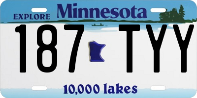 MN license plate 187TYY