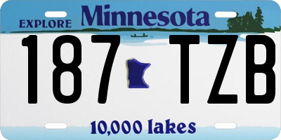 MN license plate 187TZB