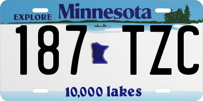 MN license plate 187TZC