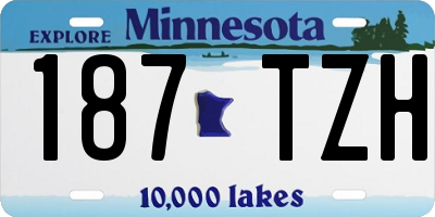 MN license plate 187TZH