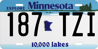 MN license plate 187TZI