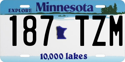 MN license plate 187TZM