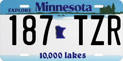 MN license plate 187TZR